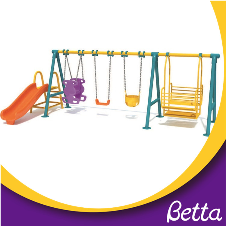 Outdoor three swings playground children chair equipment set Buy